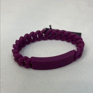 Marc by Marc Jacobs Plum Silicone Twist Link Bracelet
